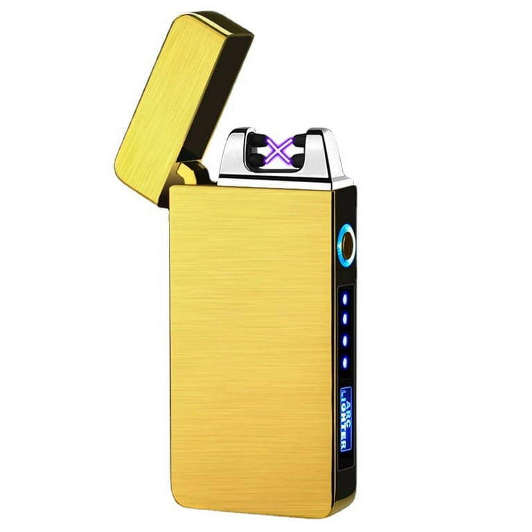 Lighter, Electric Arc Lighter USB Rechargeable Lighter Windproof Flameless  Lighter Plasma Lighter with Battery Indicator (Upgraded) for Fire