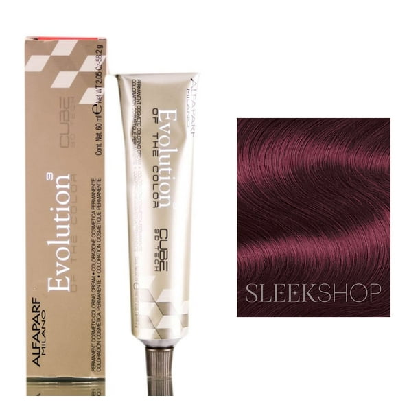5.62 - Light Red Violet Brown , Alfaparf Milano Evolution of the Hair Color Dye Haircolor Cube, Alpha Parf Hair Scalp - Pack of 3 w/ Sleek Teasing Comb Tinte Cabello Alfaparf Milano by Sleekshop Alpha Parf belleza