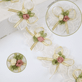 thumbnail image 3 of IDONGCAI Organza Flower Trim 1 Yards Lace Edge Trim Ribbon, 3D Handmade Flower Lace Trim Embroidered Applique Sewing Craft for Wedding Dress Embellishment DIY Dress Decor Gowns Home Decor, 3 of 6