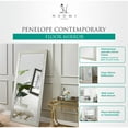thumbnail image 3 of Naomi Home Penelope 66” x 70” Silver Modern Standing Mirror, 3 of 11