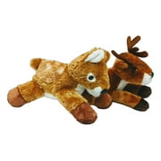 DEER & FAWNE Buck and Baby Fawn Mini Flopsie 8" Stuffed Animal Plush by Aurora