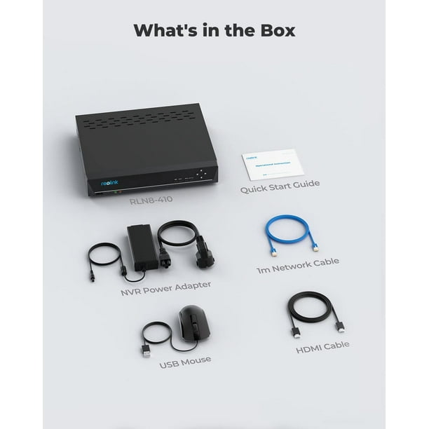 Reolink 4K 8CH Video Surveillance Home Security PoE NVR with 2TB