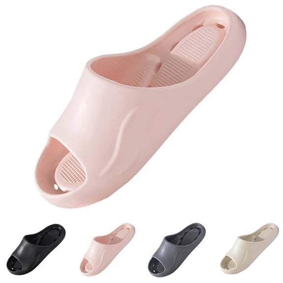THDHVS Shower Shoes Women,Slippers for Women,Unisex Anti Slip Bathroom Slippers for Hotel Home Indoor Waterproof Black