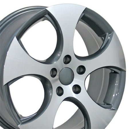 17x7 Wheel Fits Volkswagen - VW GTI Style Gunmetal (Best Rims For Vw Gti)