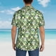thumbnail image 4 of Fotbe Cute Frog Camisa Hawaiana para Hombre Unisex – Camisa Casual de Verano con Botones de Manga Corta de Algodón y Lino,Small, 4 of 7