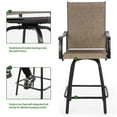 thumbnail image 4 of Sour Citrus 3-Piece Bar Table and Chairs Set Outdoor Bar Set with All Weather Textilene Bar Stools and Bar Height Table for Deck, Poolside, Garden, Porch, 4 of 7