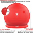 thumbnail image 3 of RDX Exercise Ball with Stability Ring Anti-Burst PVC Material with Quick Pump, Yoga, Supports 250kgs, 3 of 9