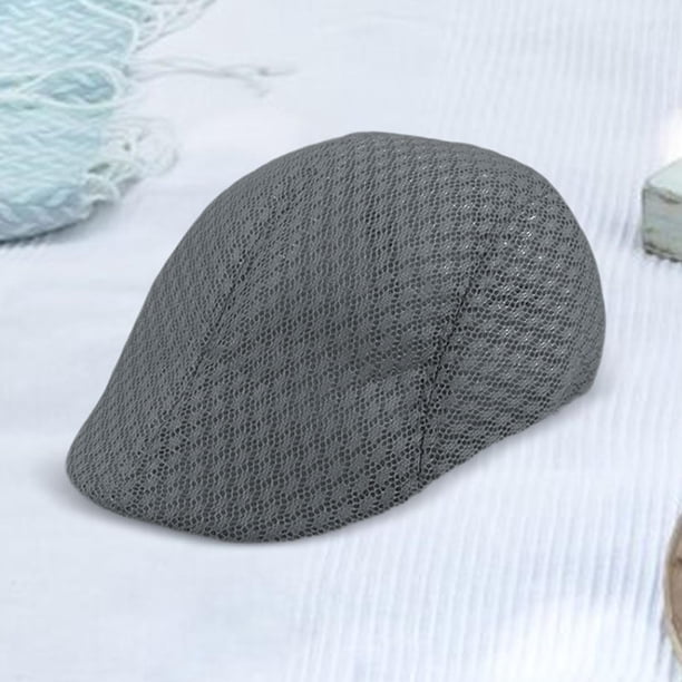 Gorra plana de malla para hombre Gris oscuro