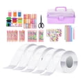 thumbnail image 4 of KLKCMS Blow Bubbles Double Sided Tape Sticky Tape Traceless DIY Crafts Household Mounting Tape Multipurpose Non Marking Tape Educational Toy , 5PCS Clear , 5cm with Storage 5cm with Storage Box, 4 of 9