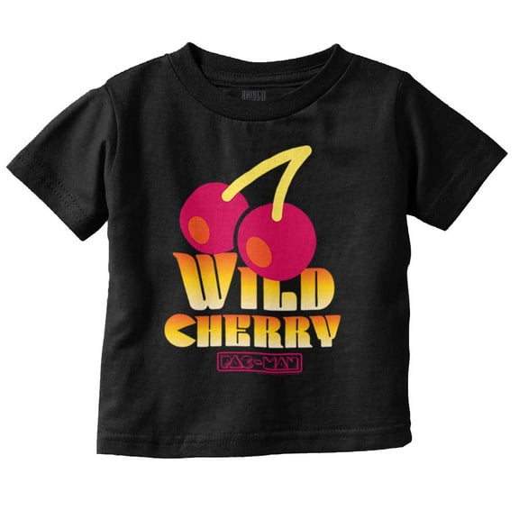 PACMAN Game Wild Cherry Power Up Toddler Boy Girl T Shirt Infant Toddler Brisco Brands 6M