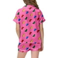 thumbnail image 4 of Adorable Dinosaur Themed Short Sleeve Button Down Pajama and Shorts Set for Children's Nighttime Comfort, 4 of 4