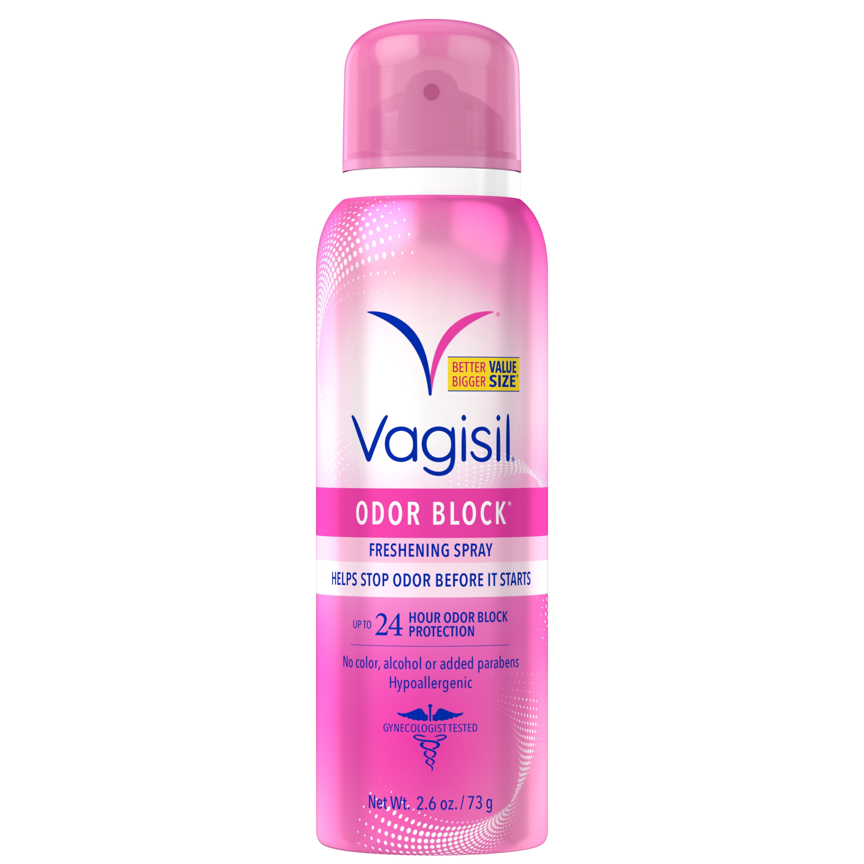 (3 pack) Vagisil Odor Block Freshening Spray for Feminine Hygiene, Gynecologist Tested, Hypoallergenic, 2.6 oz
