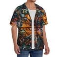 thumbnail image 2 of Kdxio Men's Hawaiian Shirt for Men Short Sleeve Shirt Colorful Graffiti Abstract Eye Summer Casual Holiday Beach Button Down T-Shirts, 2 of 5