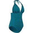 thumbnail image 4 of Faithtur Combinaison de Maillot de Bain d'Été pour Femme Bikini Slim Slim Fit à Col Rond et Col Rond, 4 of 5