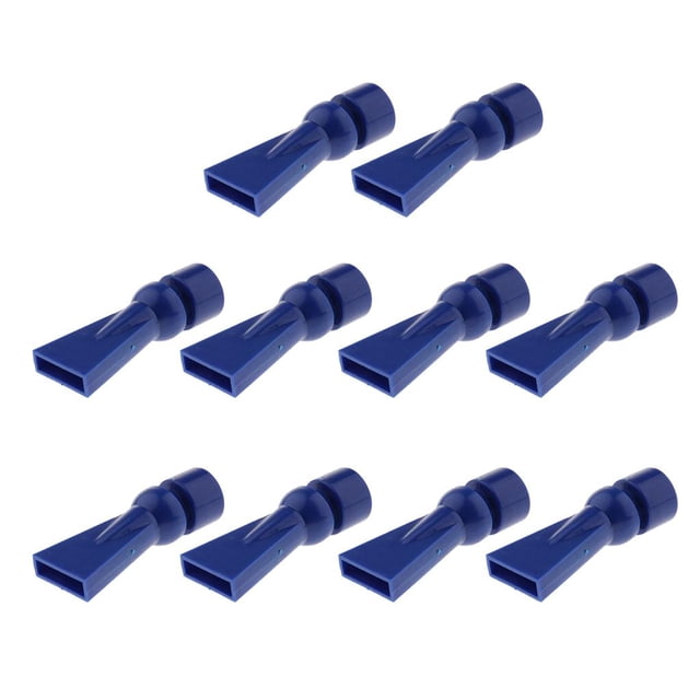 10 pcs Boquilla de Acuario Duckbill Salvador Salida de agua del acuario azul 8x2cm