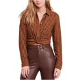 thumbnail image 1 of Blusa Free People Mujer Crop Top Marrón Grande, 1 of 2