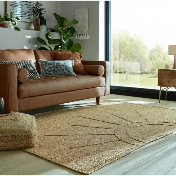 Handmade Braided Natural Pure Jute Area Rugs ,Home Décor Rugs Size 2 x 4 Feet ( 60 cm x 120 cm )