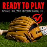 Franklin Sports Field Master Baseball + Softball Glove, 13 in, Black/Tan, Right Hand Throw