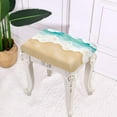 thumbnail image 6 of FOR U DESIGNS Beach Ocean Wave Pattern Stool Covers Rectangle Washable Counter Bar Stools Cover Anti-Slip High Chair Cover Vanity Stool Cover for Kitchen Counter, Pack of 2, 6 of 9