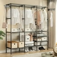 thumbnail image 3 of LASIEYO Heavy Duty Metal Garment Rack Free Standing Wardrobe, 3 of 13