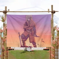 Vinland Saga pattern wall hanging 50*60 inches high-quality peach skin velvet material classic and charming
