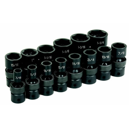 UPC: 0838780001326 | Grey Pneumatic 1314U 14-Piece 1/2 in. Drive 6-Point SAE Universal Ball Joint Socket Set