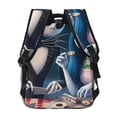thumbnail image 4 of Goofa The Nightmare Before Christmas Pattern Casual Backpack for School & Travel – Lightweight Ergonomic Backpack with Laptop Compartment, Multiple Pockets-One Size, 4 of 5