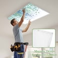 thumbnail image 4 of Watercolor Leaves Magnetic Fluorescent Light Covers for Ceiling Lights 2x4Ft, Spring Botanical Eucalyptus Leaves Office Classroom Kitchen Drop Ceiling Light Covers Lighting Filters Shade Panel 2Packs, 4 of 9