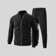 thumbnail image 5 of Ceisia Men's Regular Fit Waffle Knit Baseball Collar Jacket & Jogger Pants Set | Casual Outdoor Two-Piece Outfit Gifts, 5 of 5