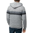 thumbnail image 2 of X RAY JEANS Mens Full Zip Hooded Sweater With Stripes &amp; Lining, Grey, 2XL, 2 of 7