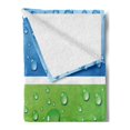 thumbnail image 2 of Modern Soft Flannel Fleece Throw Blanket, Water Drops on a Plastic Surface Like Summer Vibes Image Artwork Print, Cozy Plush for Indoor and Outdoor Use, 60" x 80", Red Fern Green Blue, by Ambesonne, 2 of 5