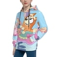 thumbnail image 2 of Lsque Bluey Patten Youth Hoodie Sweatshirt Pullover with Kangaroo Pocket Boys and Girls Hoodie Warm Hoodie for Kids, 2 of 8