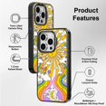 thumbnail image 7 of Magnetic Case for iPhone 15 Pro, 10ft Military-Grade Protection, Compatible with Magsafe, Shockproof Phone Case for iPhone 15 Pro - 70's Psychedelic Groovy Art - Clear Black, 7 of 7