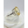 thumbnail image 3 of 16x12MM Oval Cut Canary Yellow CZ, 4-Prong Solitaire Ring, 6A Quality Cubic Zirconia, Sterling Silver, 3 of 3