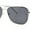 Silver - Black, variant on Concave Curved Metal Vintage Double Bridge Air Force Pilots Sunglasses Black - Brown