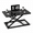 black, variant on Manual 7-Level Height Adjustable Standing Desk Converter, Foldable Tabletop Laptop Desk Riser, 23.62 x 13.39 in Desktop, 2.36-15.75 in Height Range