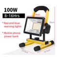 thumbnail image 2 of Projecteur LED Rechargeable 100W pour Site d'Urgence Extérieur, Camping, Rue, Maison, Portable, Performance Extraordinaire, 2 of 7