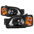 thumbnail image 1 of Xtune Headlight Assembly 9035739 Bulb Not Included; Standard Beam; Clear/Amber Lens; Black Housing; Set Of 2, 1 of 5