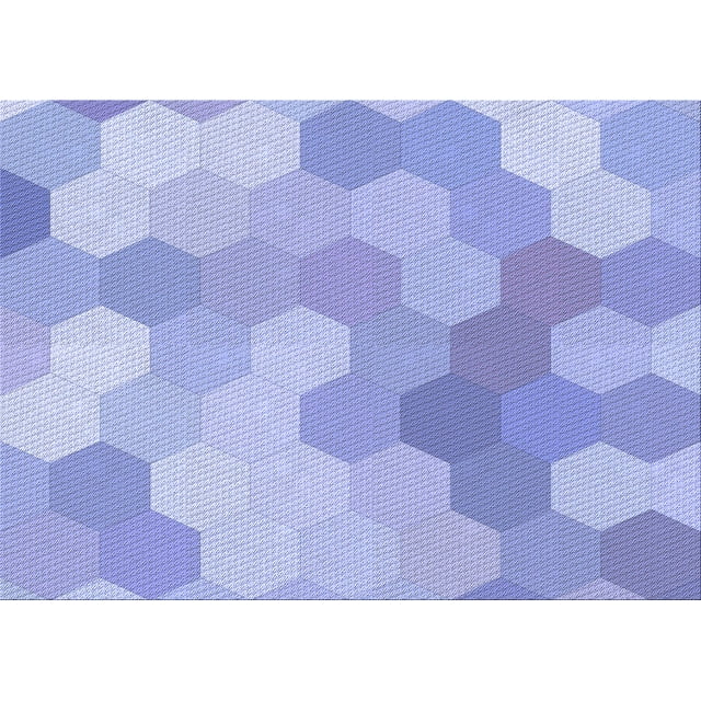Ahgly Company Machine Washable Indoor Rectangle Transitional Light Slate Blue Area Rugs, 2' x 3'