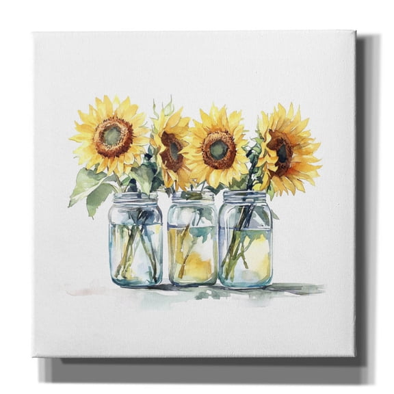 Epic Graffiti 'Sunflower Composition' by Svetlana Aleynikova Canvas Wall Art, 26" x 26"