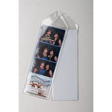 Shaker Bookmark 50 Pack Photo Booth Bookmark Sleeves - 2 1/4 X 6 1/4 Vinyl Sleeves For 2x6 Photos Yorkie Ring