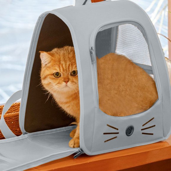 Pisexur Suministros para mascotas Mochila para mascotas, jaula para gatos, bolsa antiarañazos para gatos, bolsa plegable de viaje para perros, gatos y animales.perros, gatos y animales
