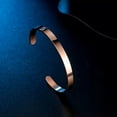 thumbnail image 6 of 6MM Elegant Rose Gold Black Silver Bracelet Women Stainless Steel Opening Bangle, 6 of 8