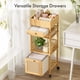 thumbnail image 4 of Organizador de maquillaje Amazer Bamboo con 3 cajones para baño, 4 of 8