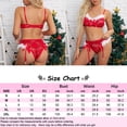 thumbnail image 2 of Conjunto de lencería Sujetador + tangas de 2 piezas Traje Pornos Trajes con cuello en V Tmvgtek para mujer Rojo T S, 2 of 7