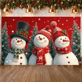 thumbnail image 5 of Festive Design Merry Christmas New Year Background Decor Snowman Holiday Banner for Celebration Indoor Decoration Party, 5 of 9
