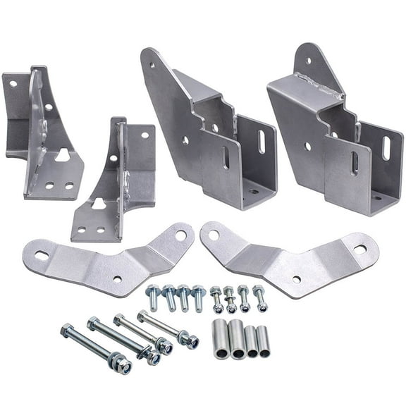 maXpeedingrods 4.5"  Control Arm Drop Kit for Jeep Cherokee XJ 1984-2001 Relocation Brackets, Silver