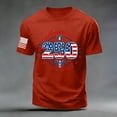 thumbnail image 4 of mgoYE 250th Anniversary USA Polo Shirt American Anniversary 250th Independence Day T-Shirt Men's Fashion Casual Printed Round Neck Short Sleeve T Shirt USA Flag 4th of July T-Shirt(Red,L), 4 of 5