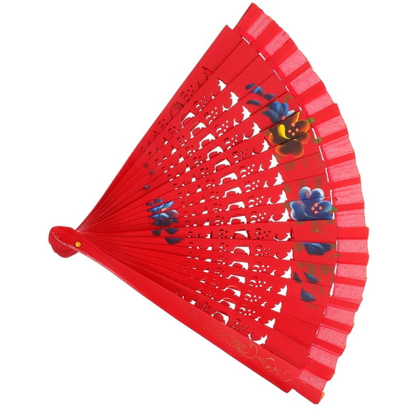 unbranded Mexican Fans Hand Foldable Handheld One-piece Generation Red