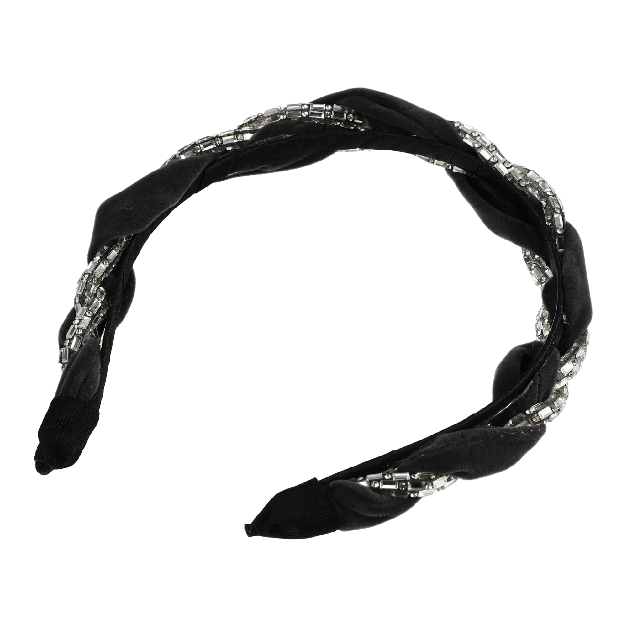Unique Bargains Women Knotted Headbands Black